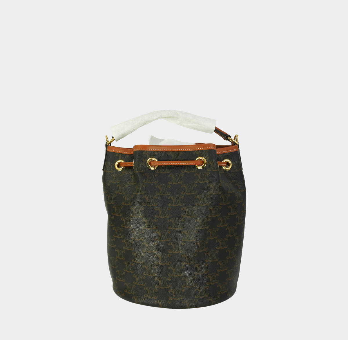 CELINE CLARA bag in Triomphe canvas and calfskin