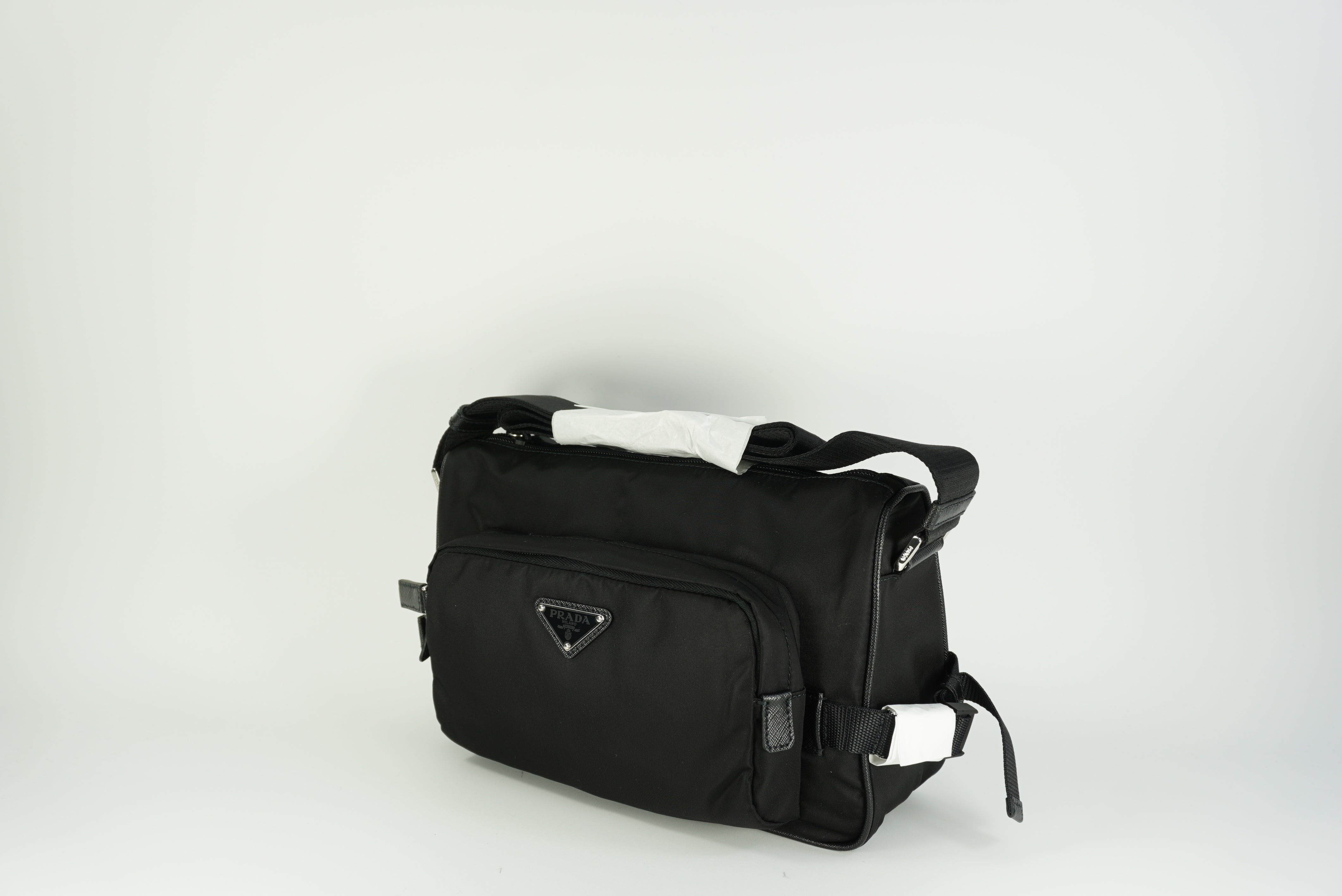 PRADA Medium Re-Nylon and Saffiano leather shoulder bag New Season Men's
