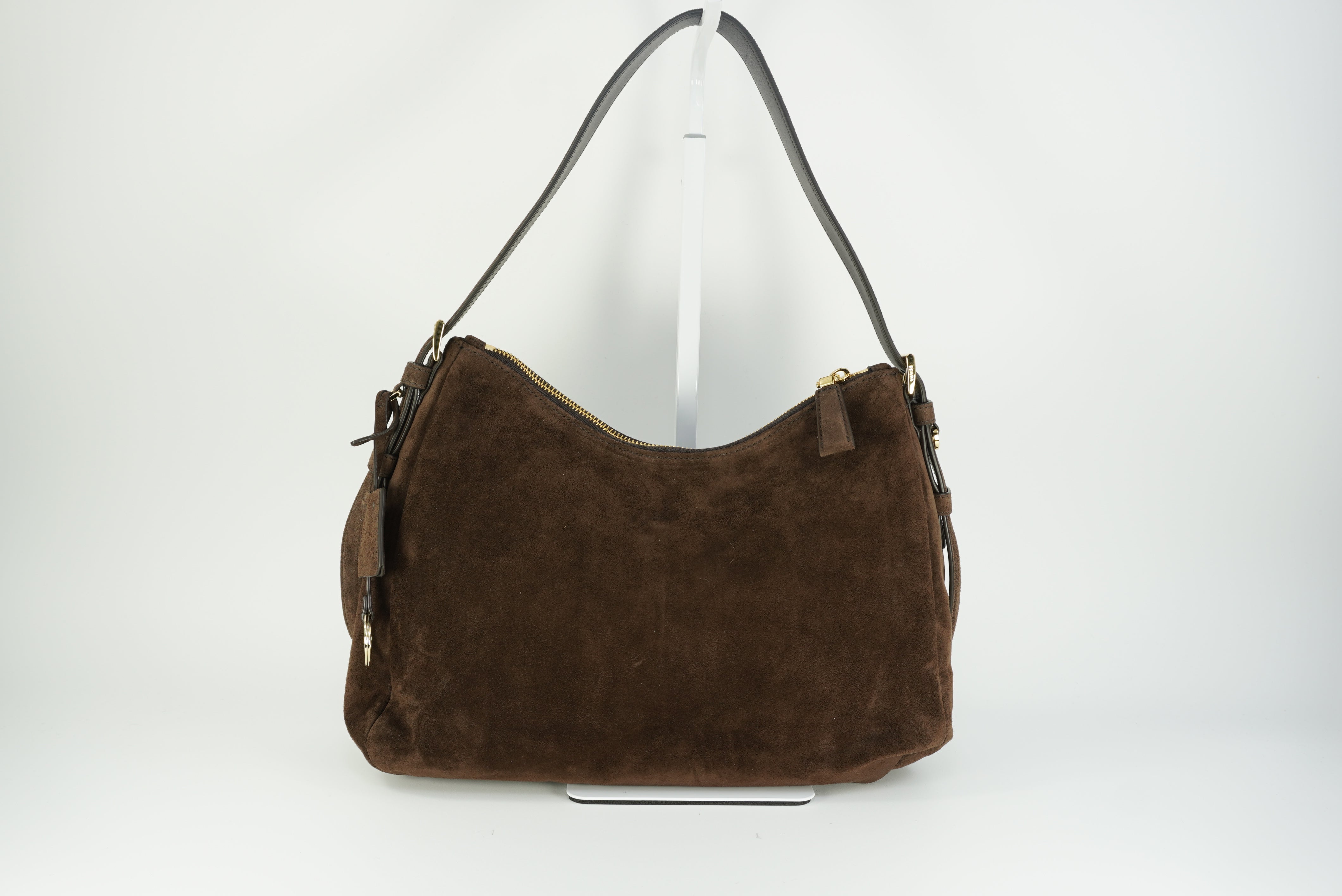 Prada Aimée medium suede shoulder bag
