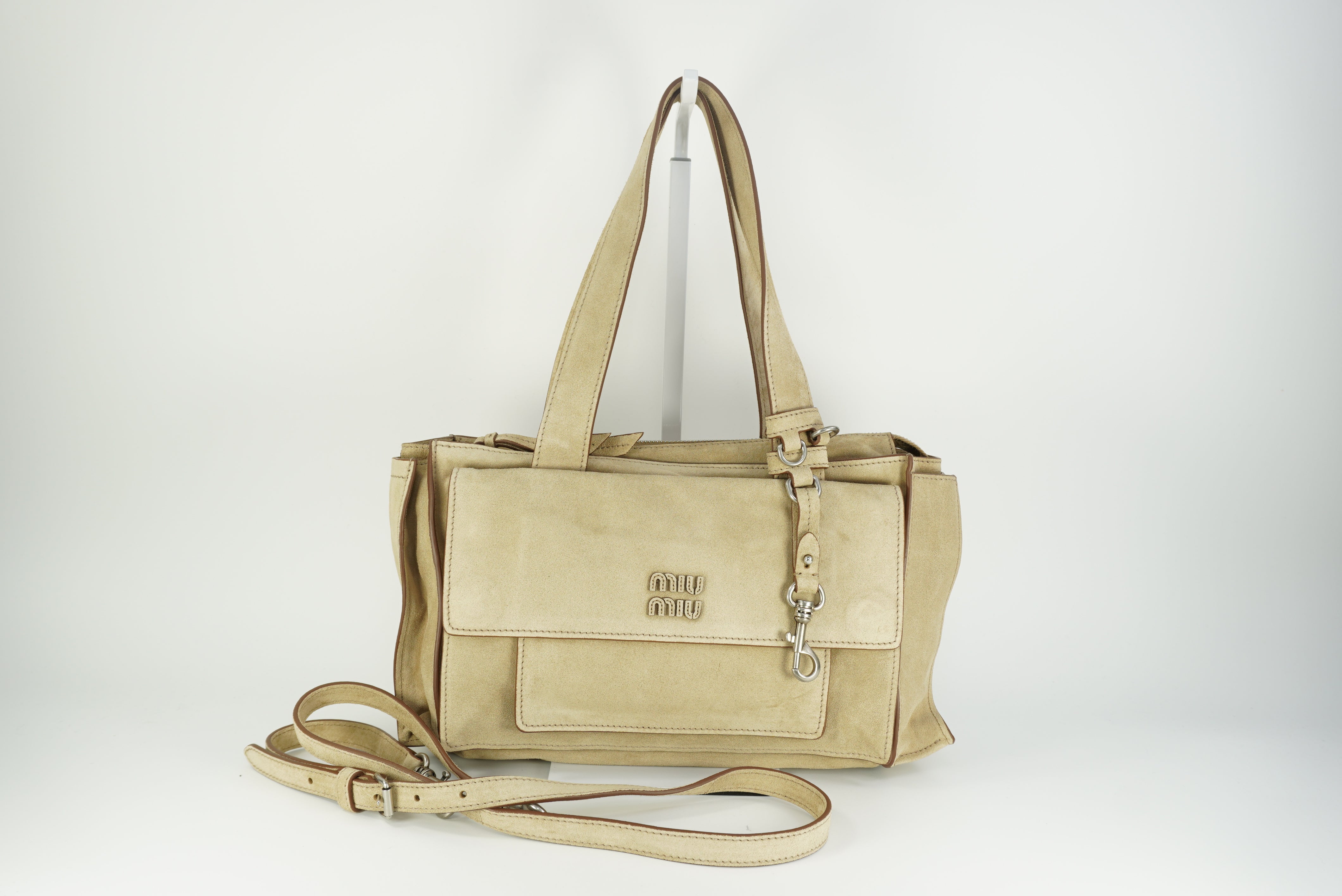 Miu Miu Utilitaire suede shoulder bag