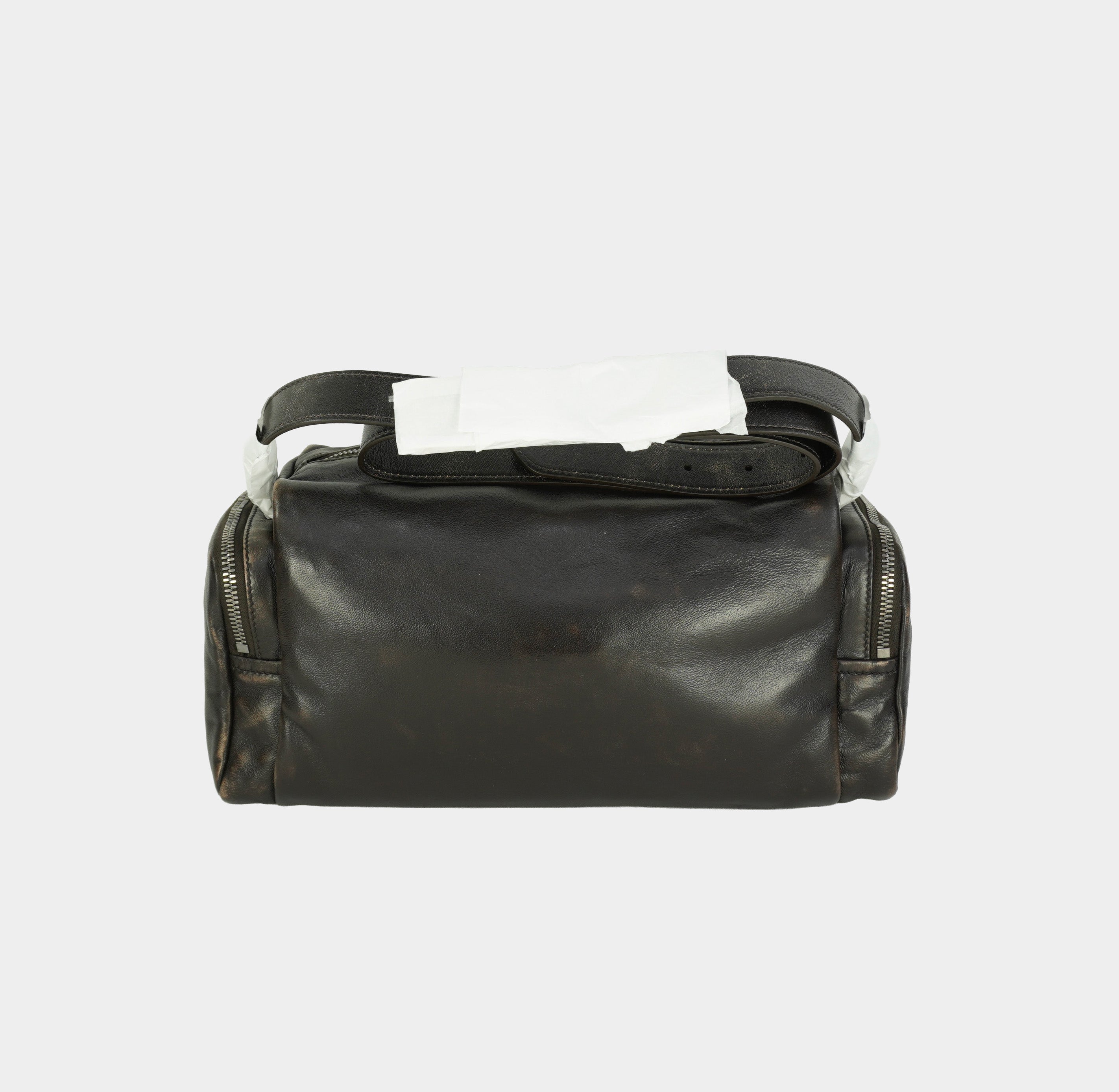 PRADA Distressed nappa leather shoulder bag New Season Men's