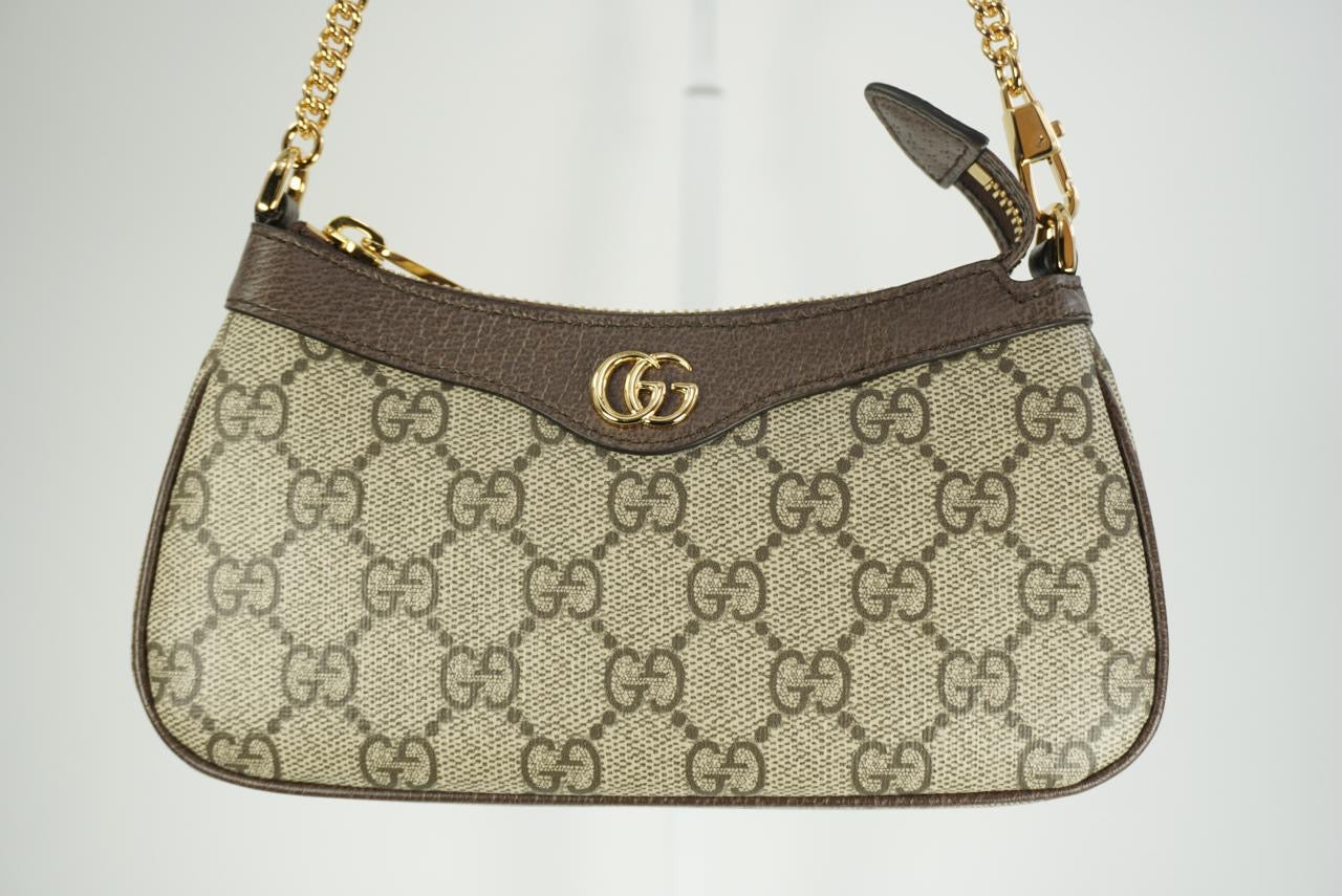 GUCCI small Ophidia GG-Supreme chain shoulder bag