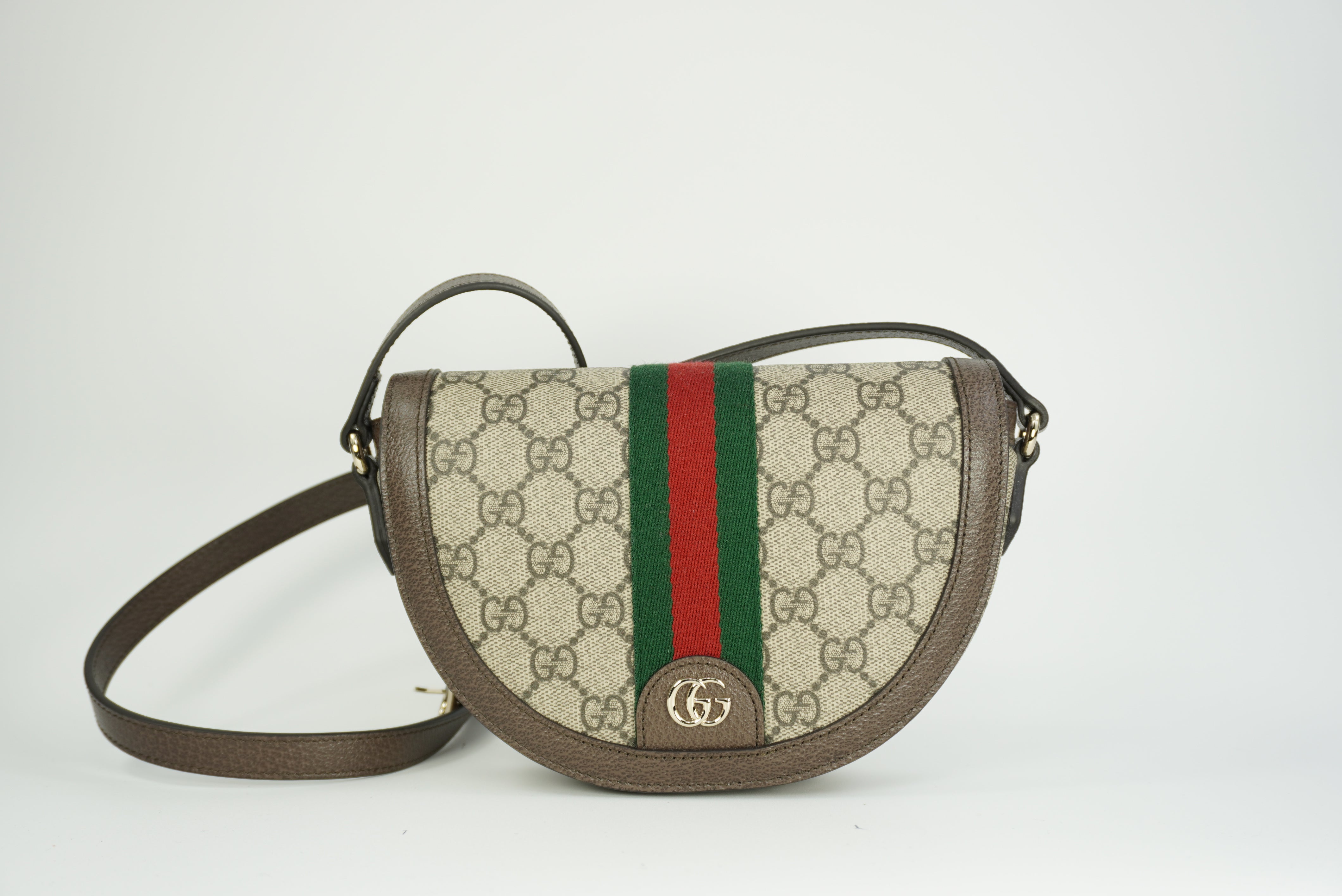 GUCCI GG Ophidia Curved Flap shoulder bag monogram texture New Season