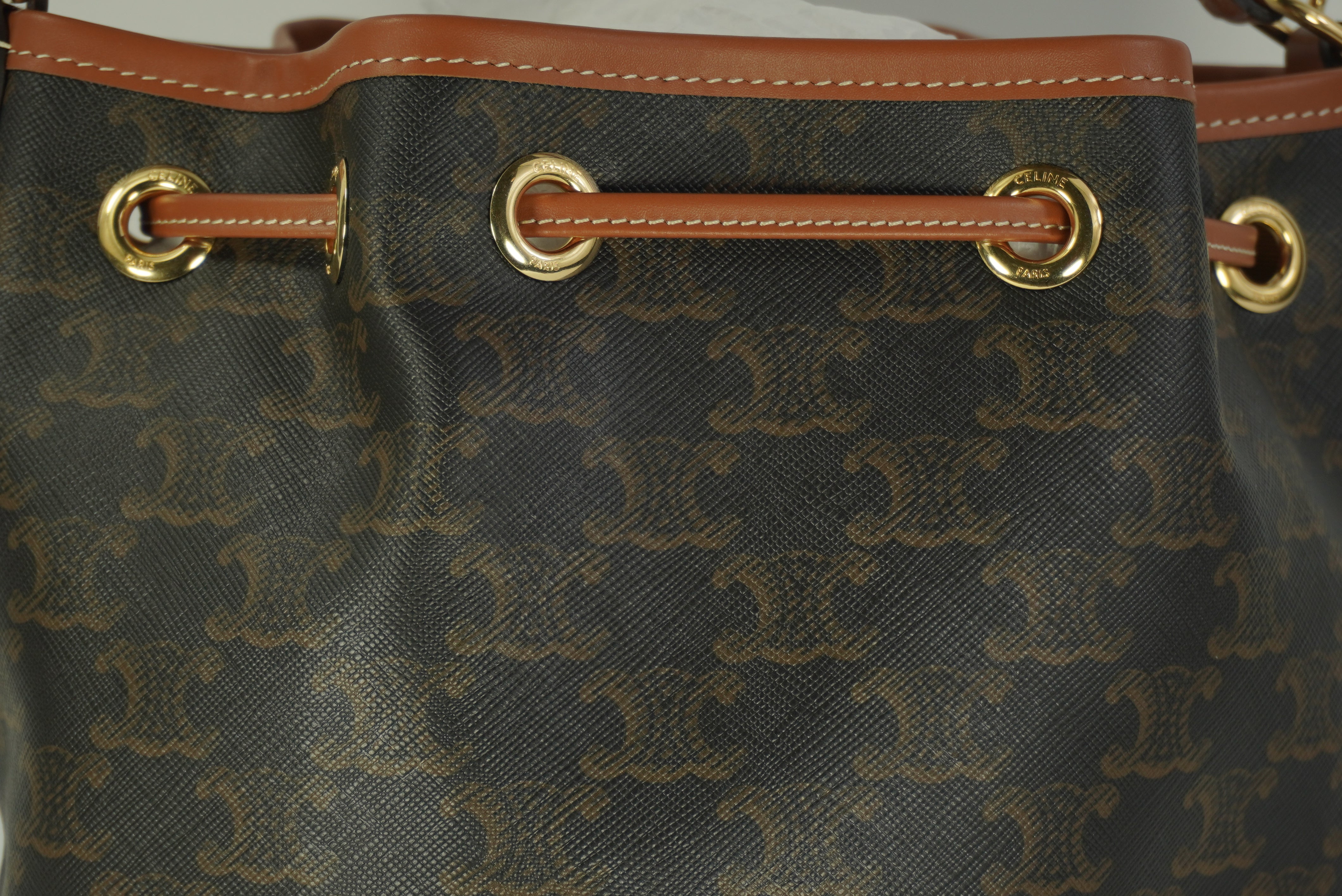 CELINE CLARA bag in Triomphe canvas and calfskin