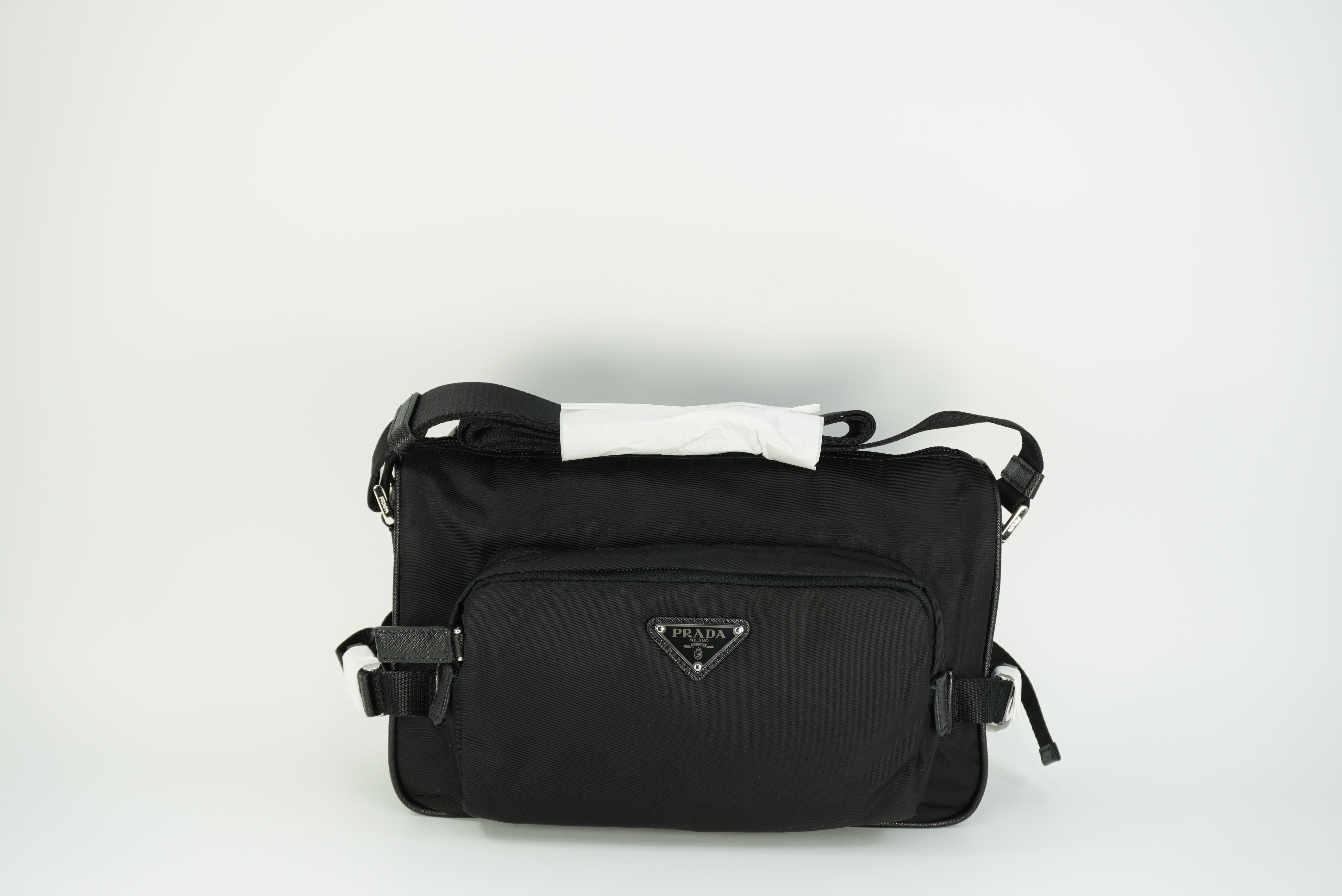 PRADA Medium Re-Nylon and Saffiano leather shoulder bag New Season Men's