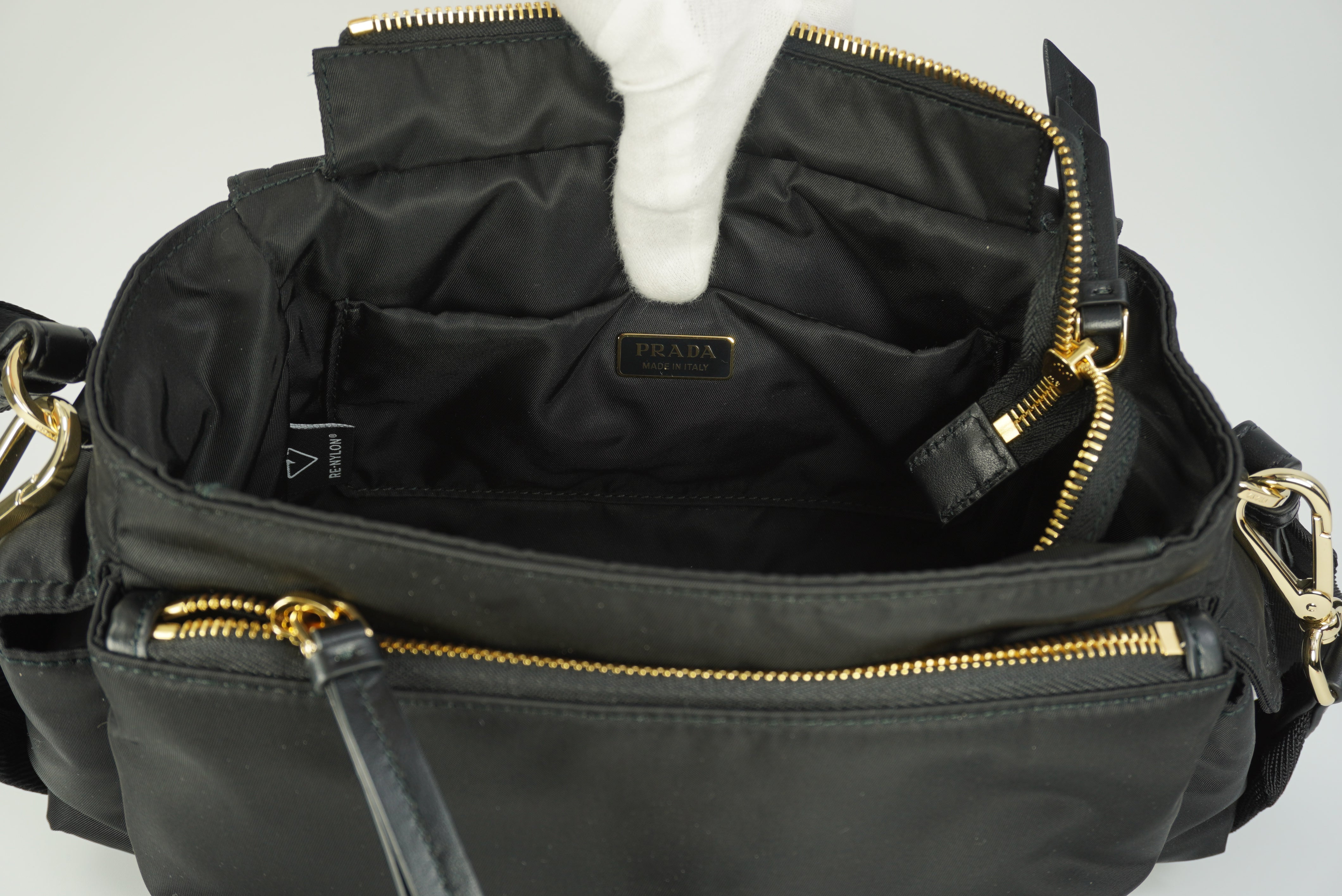 PRADA Explore medium Re-Nylon shoulder bag with flap