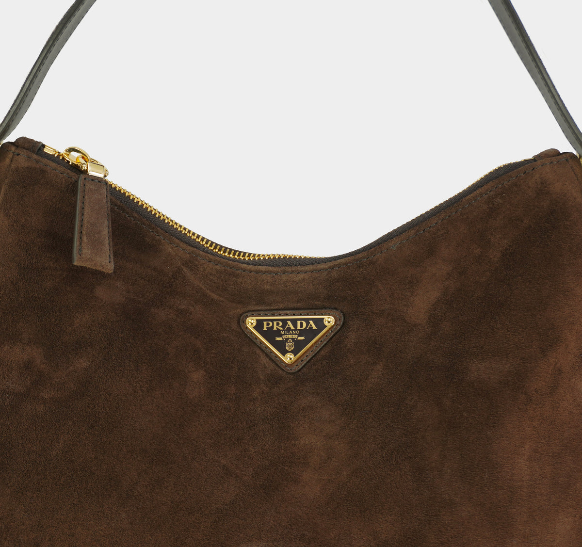 Prada Aimée medium suede shoulder bag