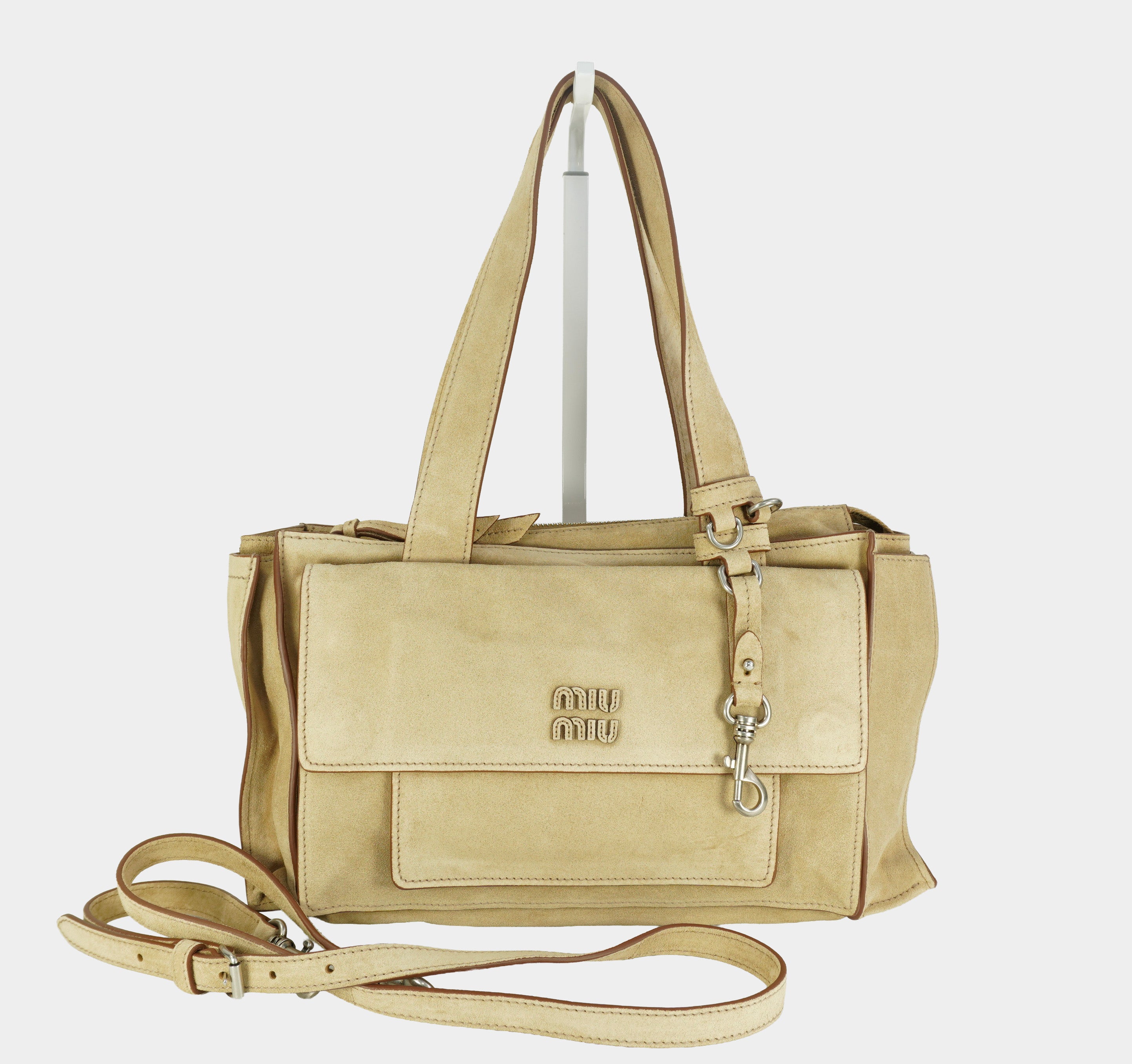 Miu Miu Utilitaire suede shoulder bag