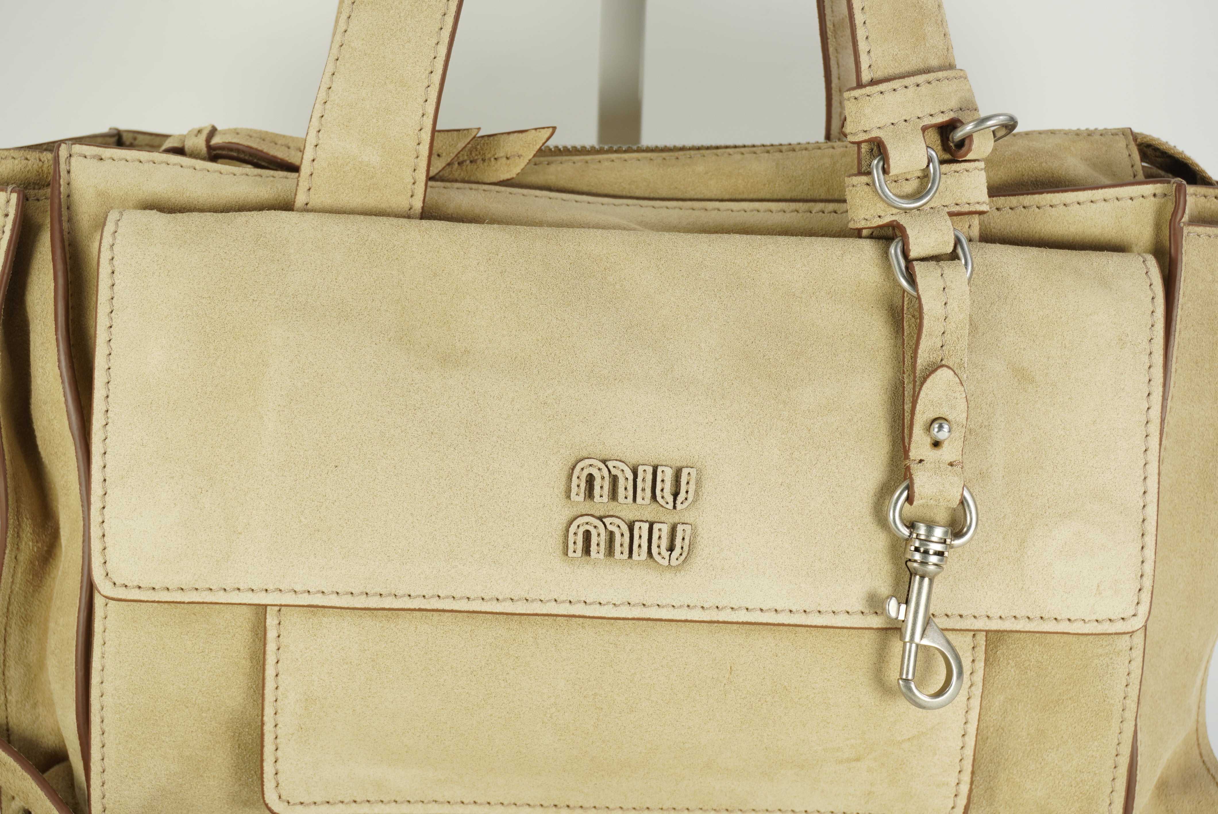 Miu Miu Utilitaire suede shoulder bag