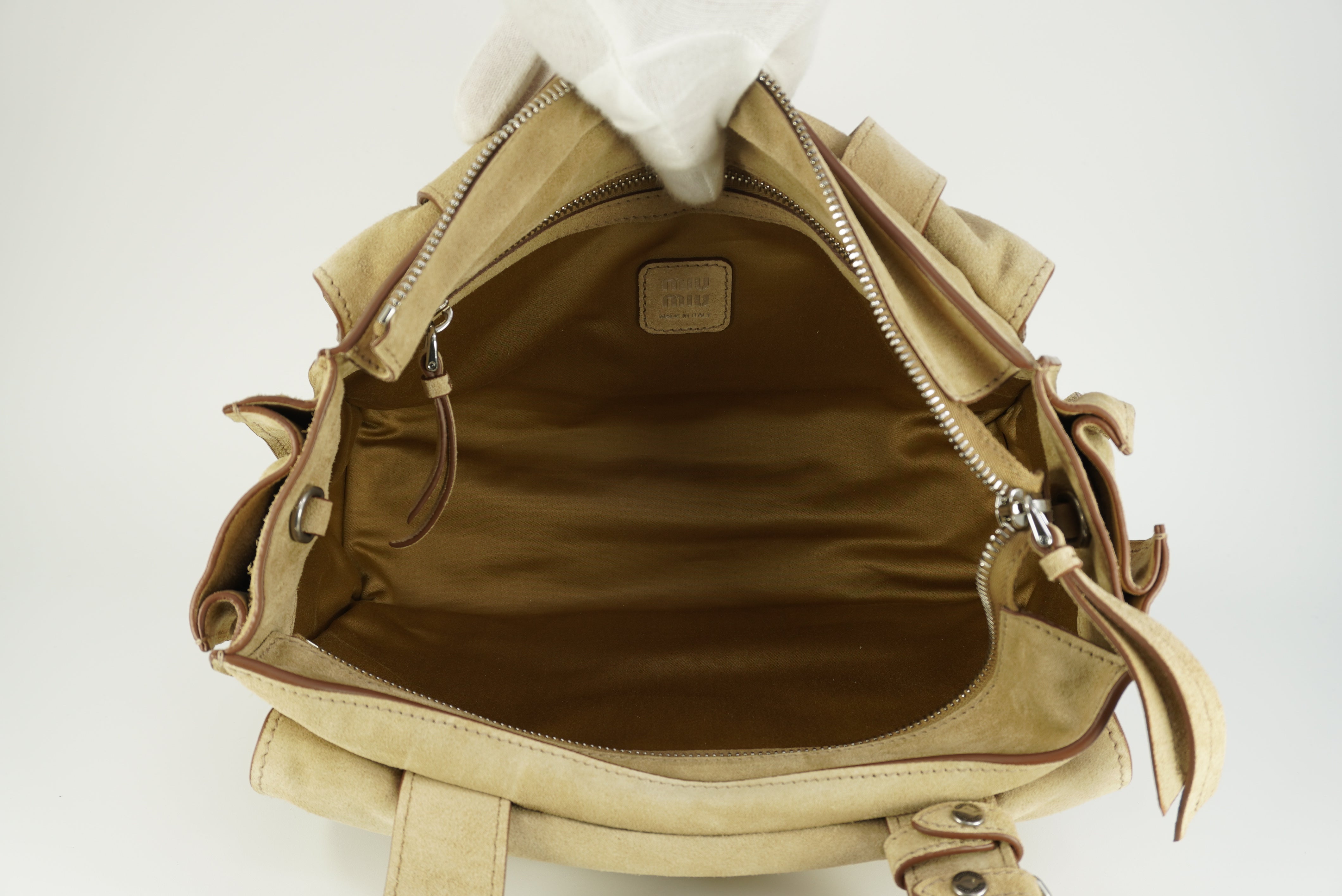 Miu Miu Utilitaire suede shoulder bag
