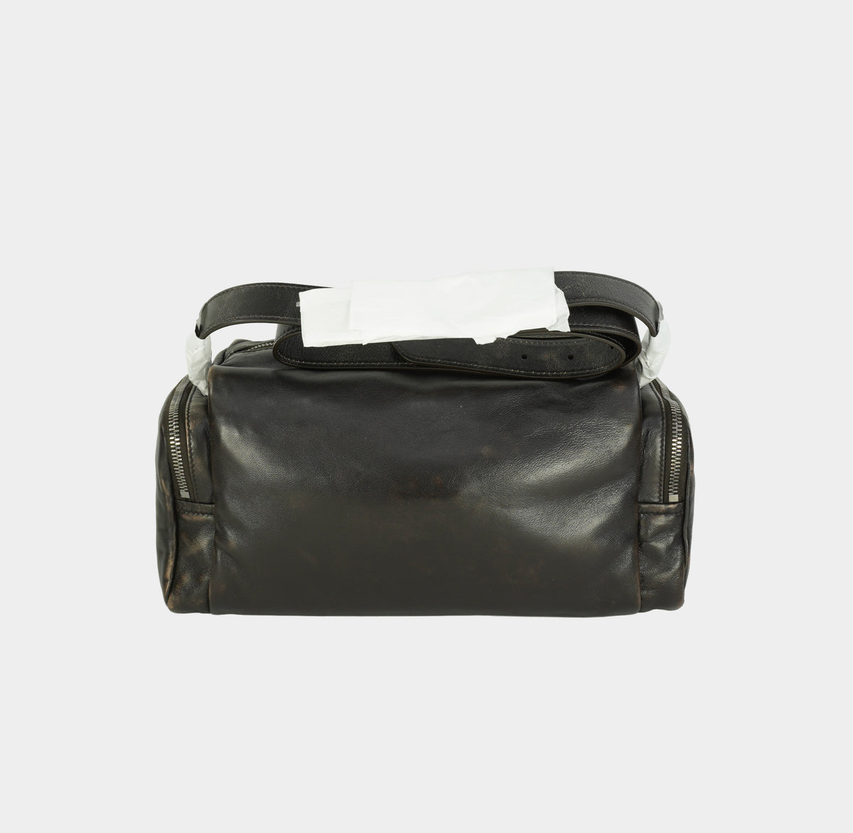 PRADA Distressed nappa leather shoulder bag New Season Men's