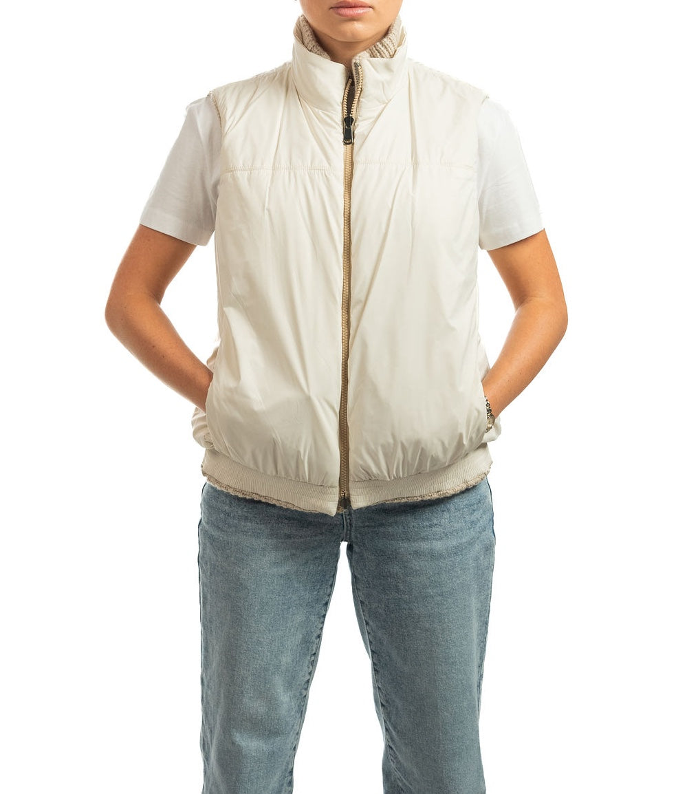 BRUNELLO CUCINELLI Women Reversible Knit Insert Vest